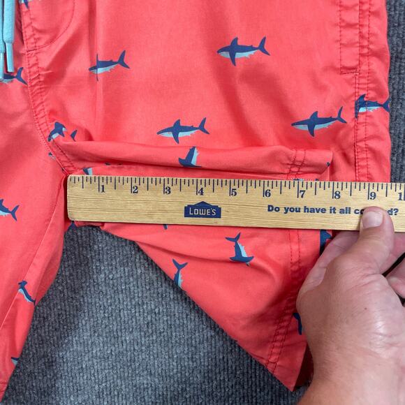 C/Y/A Swim Shorts Men's Medium Orange Shark Geometric Allover Lined Drawstring - Picture 6 of 12